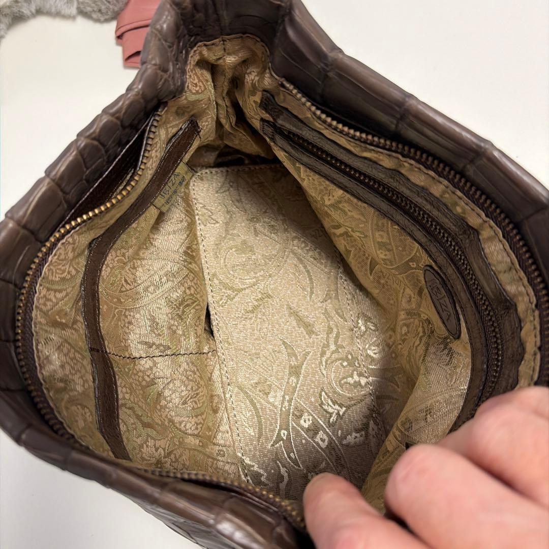 「Azumamaさん専用〜ʕ•ᴥ•ʔ」Ibiza ダークブラウン ワニ革 ショル