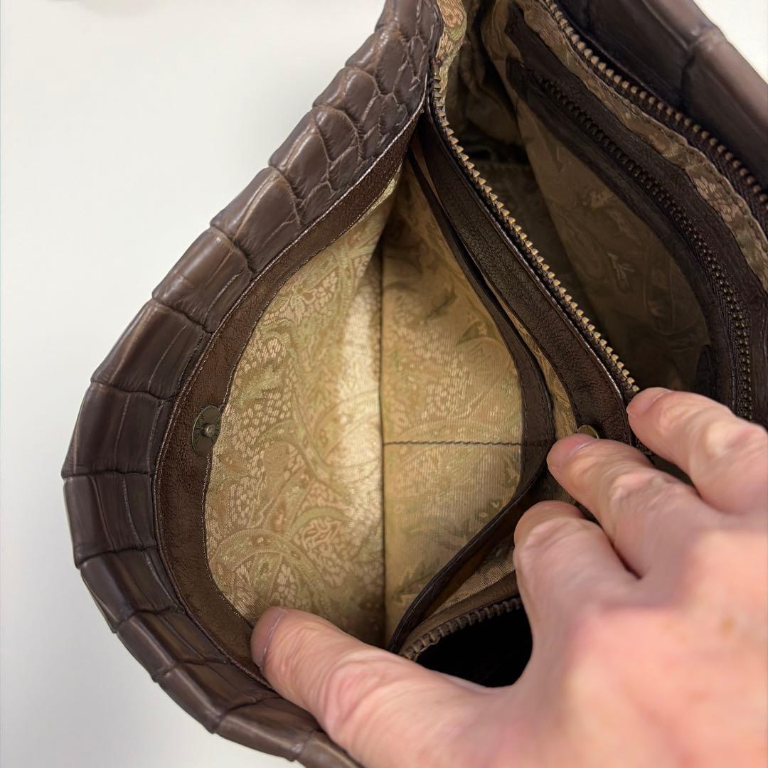 「Azumamaさん専用〜ʕ•ᴥ•ʔ」Ibiza ダークブラウン ワニ革 ショル