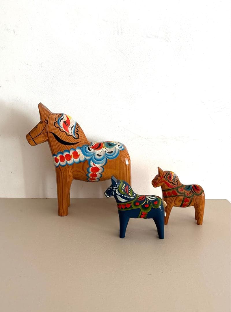 Nils Olsson ダーラナホース　ダーラヘスト 親子３つセットで