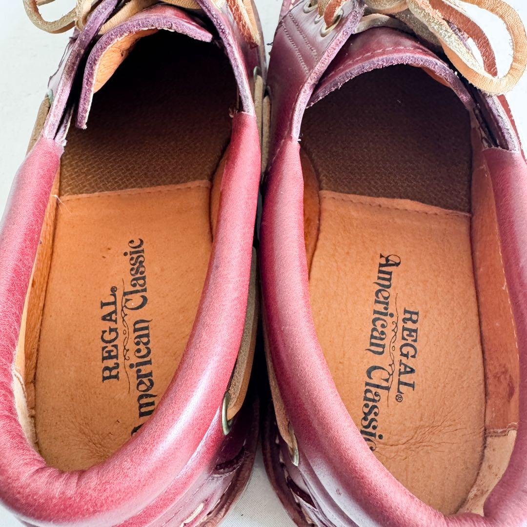 【REGAL リーガル】デッキシューズ 3eye 赤茶 660AH 26cm