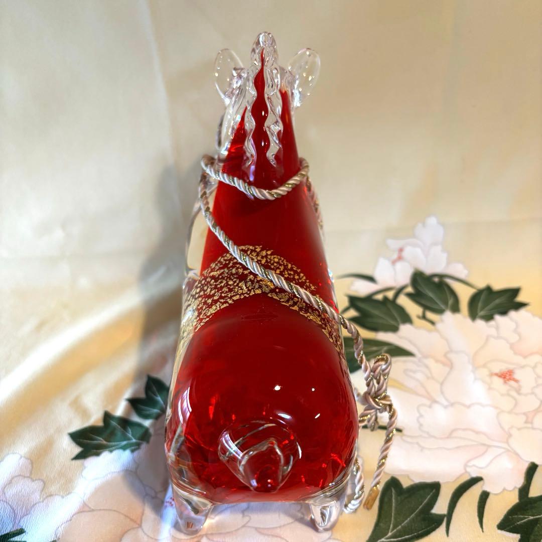 Multi Glass ガラスの馬の置物　2セット