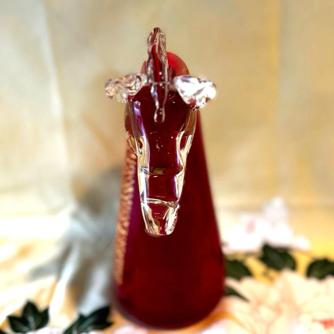 Multi Glass ガラスの馬の置物　2セット