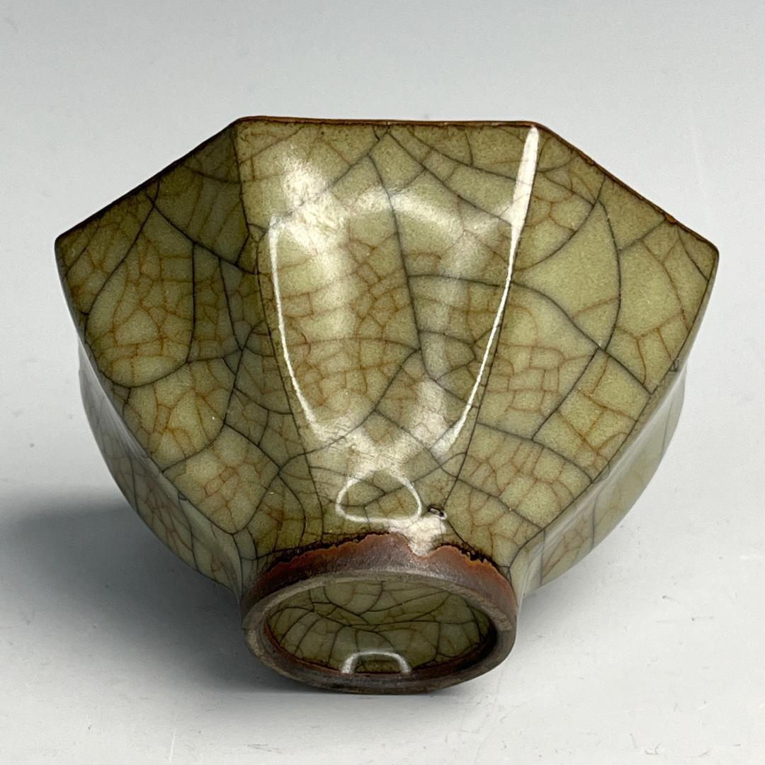 哥窯 八角盌 中国古玩 中国美術 唐物 擺件