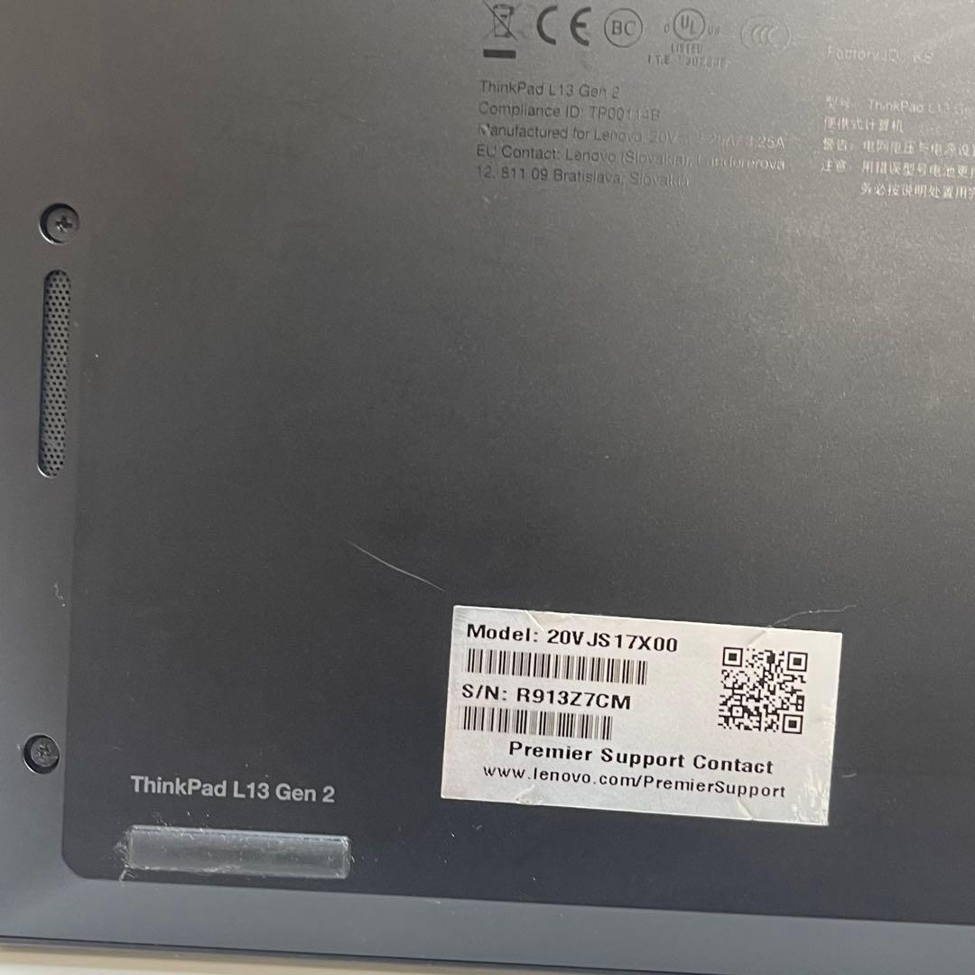 #199 レノボ ThinkPad L13 Gen 2 i7-1165G7 16