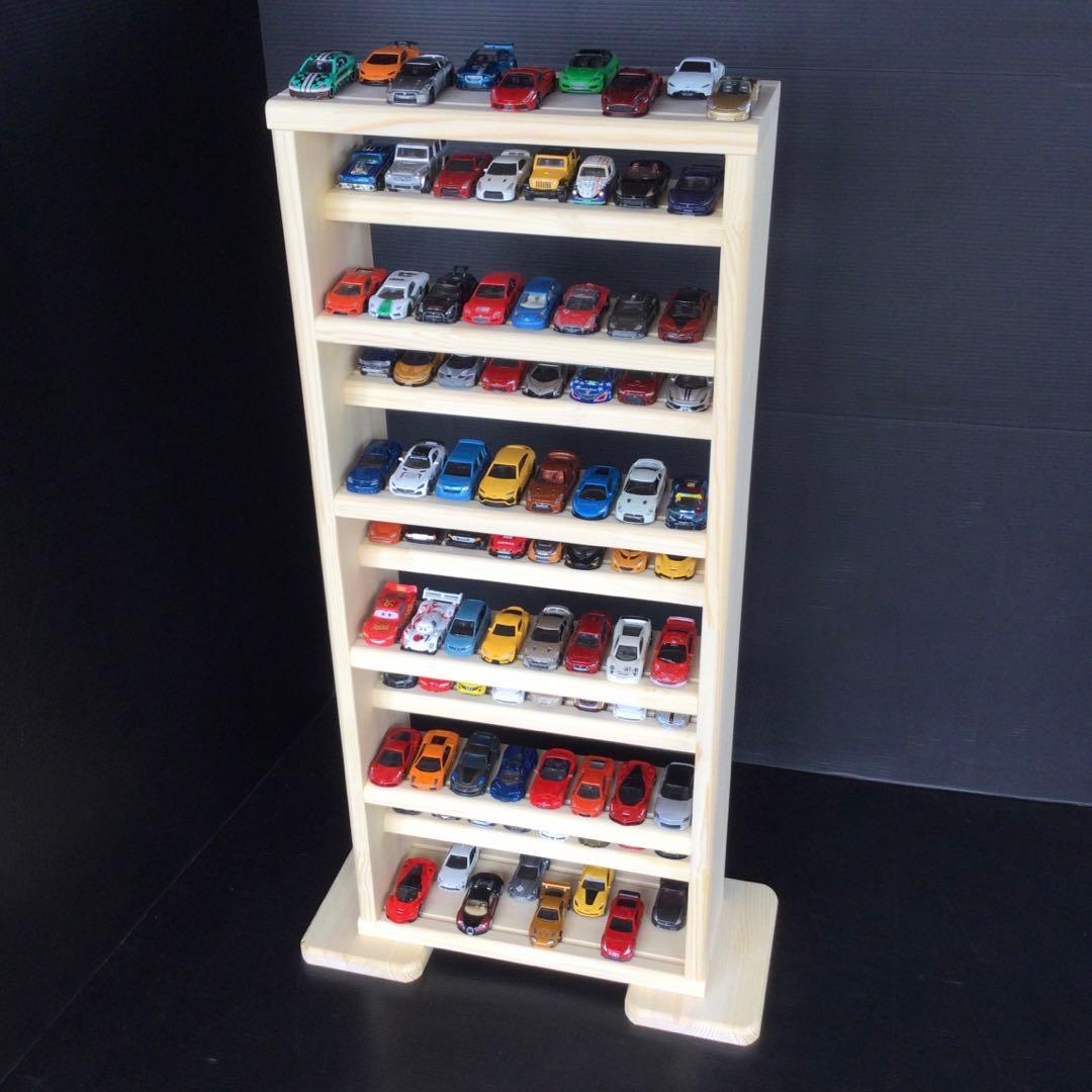 手作り　トミカ収納棚　11段　89台収納　木製　(新品)