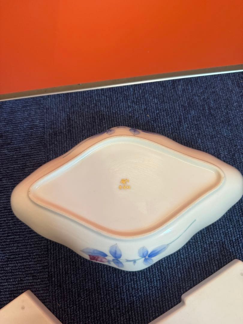 1893 香蘭社　菱形皿2客　菱形鉢1客　金彩