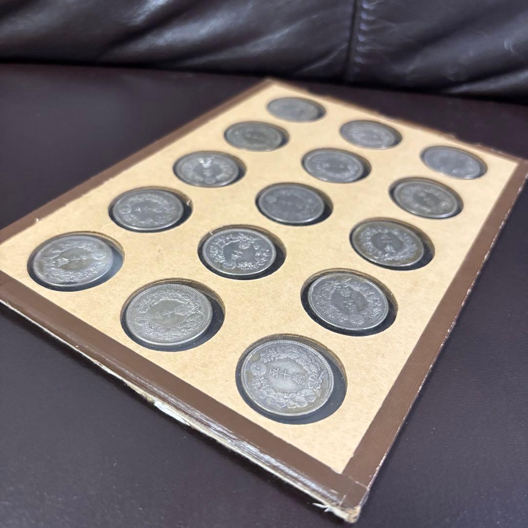 10/27まで　五十銭 銀製 15枚 古銭 明治39年～大正5年　美品