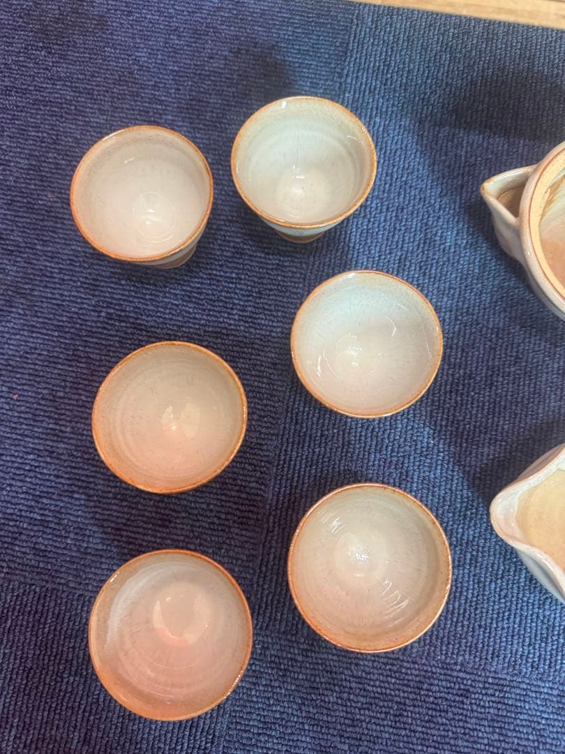 1748 萩焼　茶器セット　宝瓶1客　湯冷し1客　湯呑6客