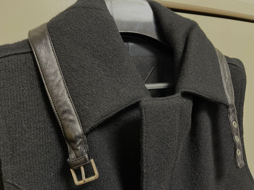 定価13万イヴ・サンローラン コレクション着ウールベスト ステファノ・ピラーティ