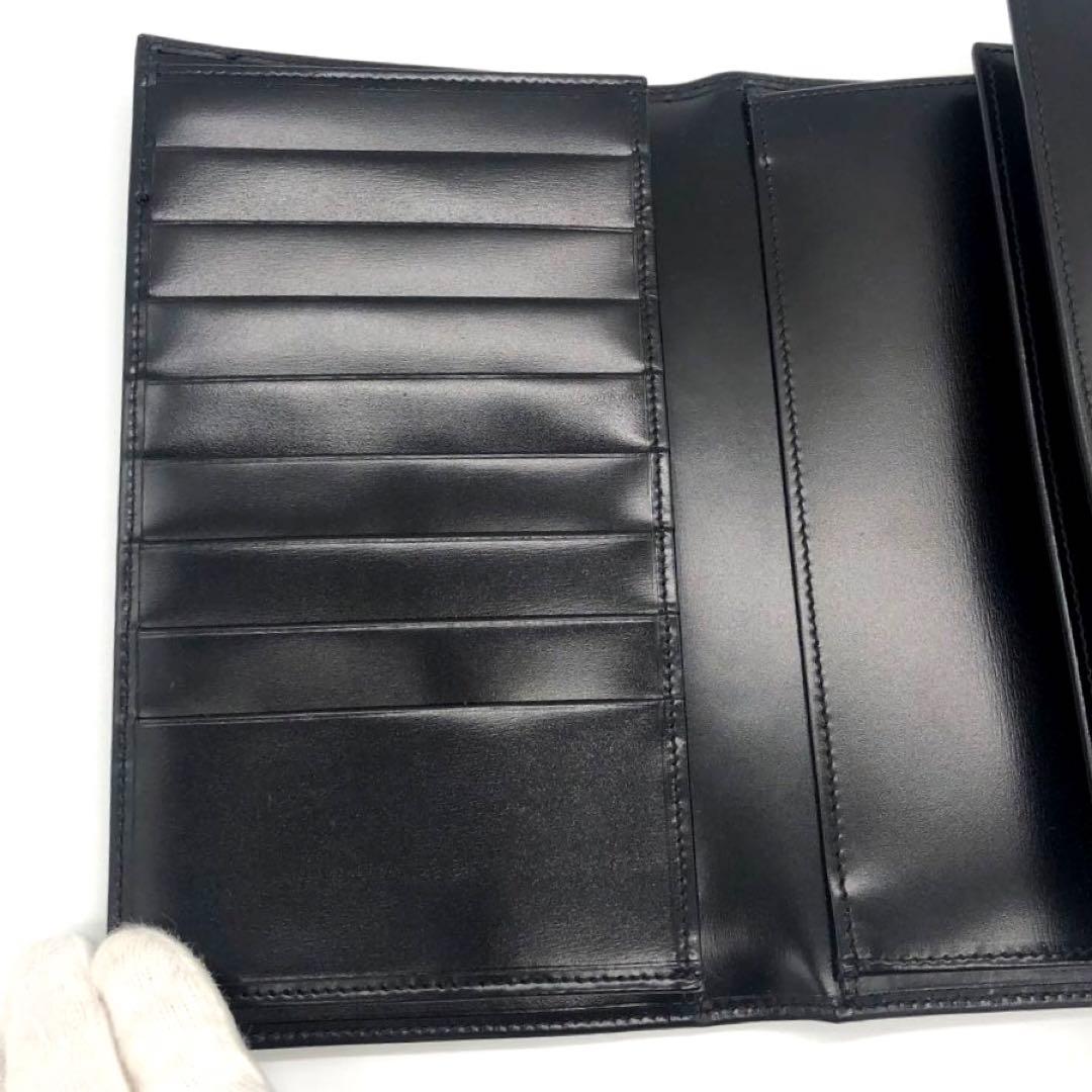 未使用✨カルティエ レザー　3つ折り長財布 パンテール ボックスカーフ ブラック