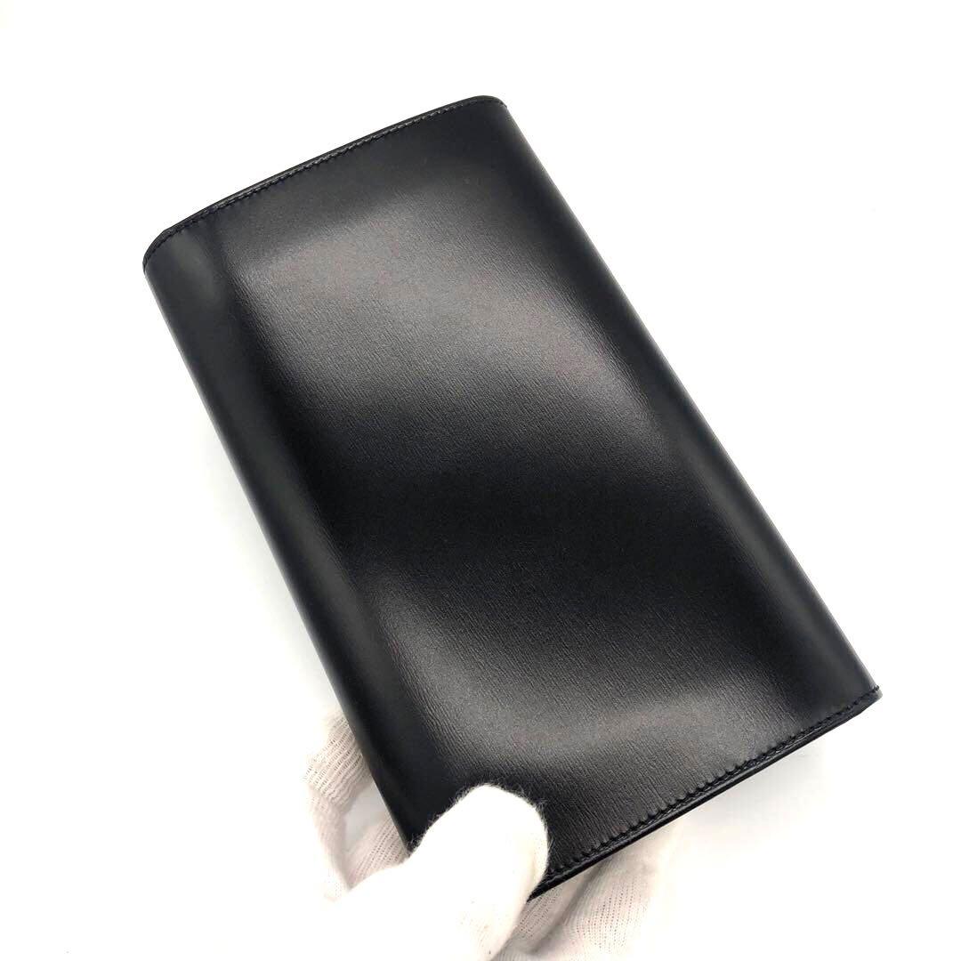 未使用✨カルティエ レザー　3つ折り長財布 パンテール ボックスカーフ ブラック