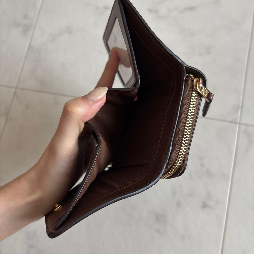 【新品未使用】COACH 三つ折り財布 ブラウン