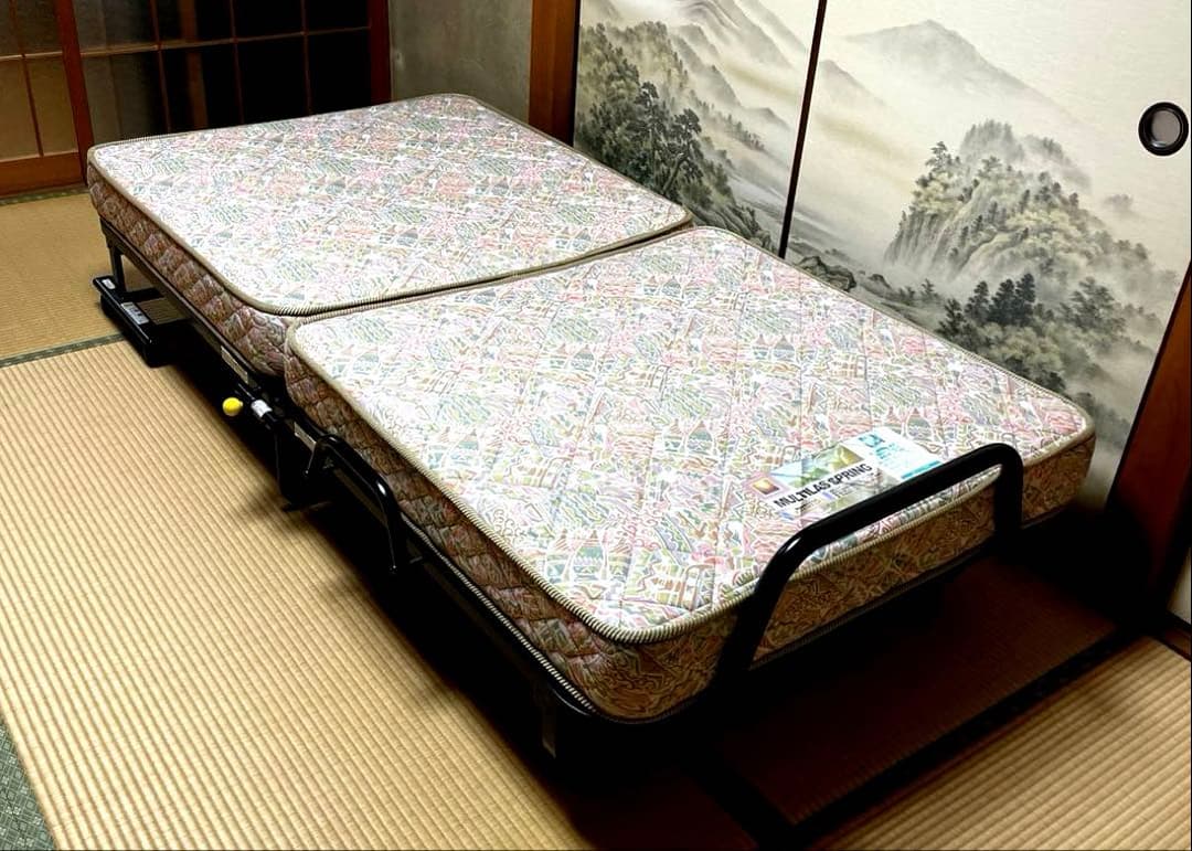 美品☆フランスベッド　折りたたみベッド　山折り　S-パンテオンN-71B