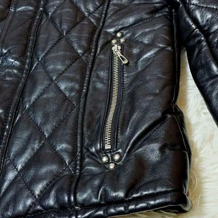 希少 ヴァンキッシュ【M】羊革 キルティングレザージャケット 黒 ☆美品☆