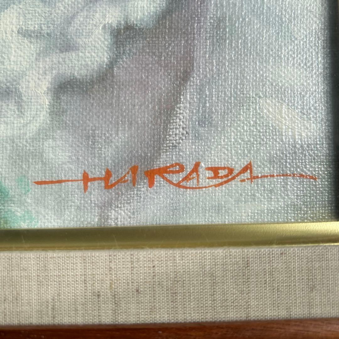 絵画　油彩画　少女　原田優　「帽子の少女」