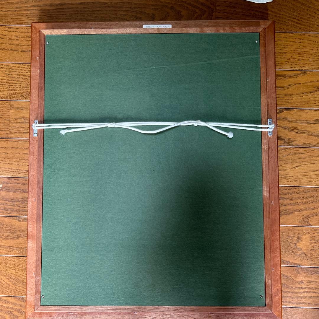 絵画　油彩画　少女　原田優　「帽子の少女」