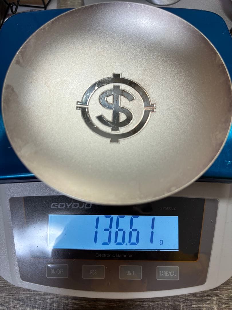 【純銀製】純銀杯136.6g！純銀刻印有り。ホールマーク。Sv1000