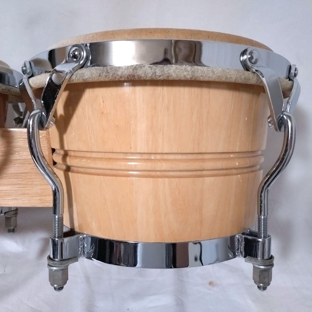 Pearl　ホワイトウッドボンゴ　スタンド　セット　BG-209W　本皮　パール