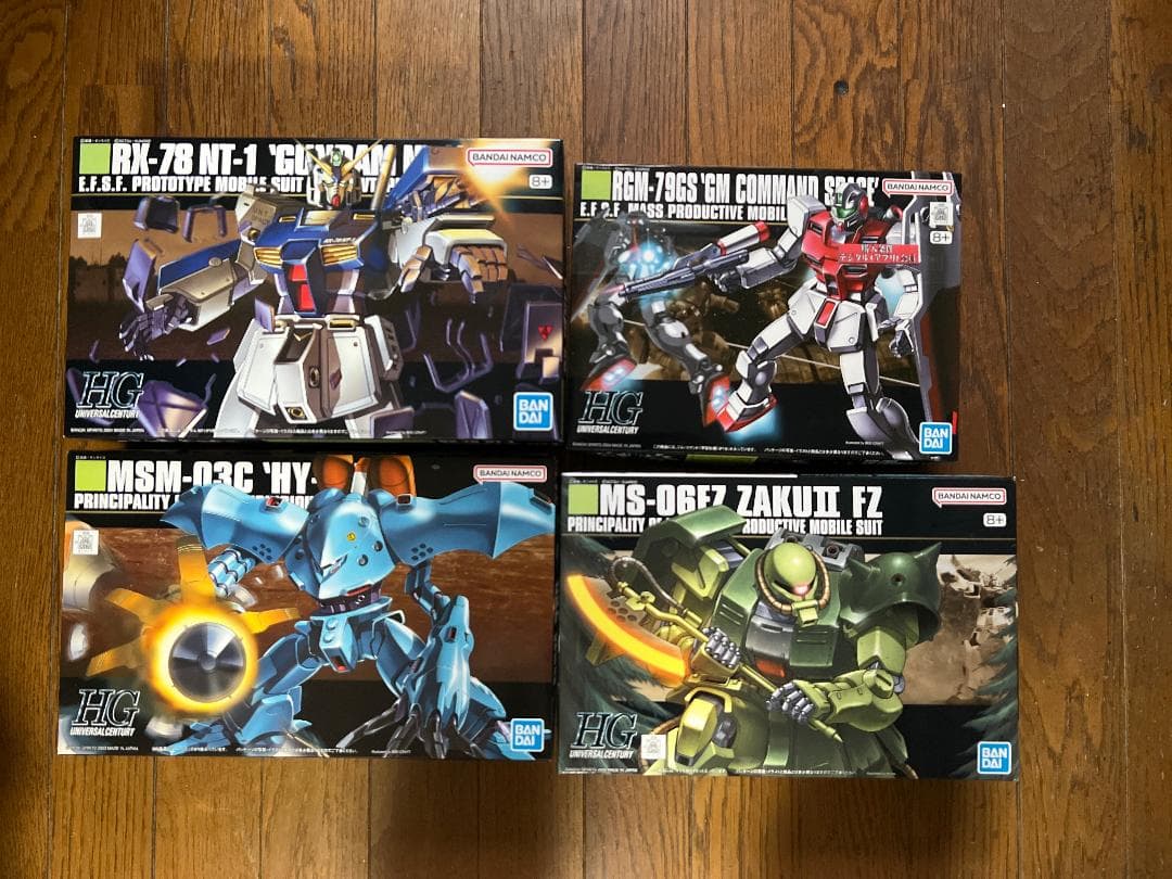【新品未組立】0080「ポケットの中の戦争」HG4点セット、NT-1、ザク改他
