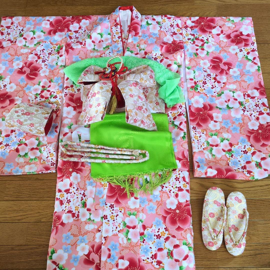 値下げしました　七五三　 着物 セット　7歳　四つ身　美品