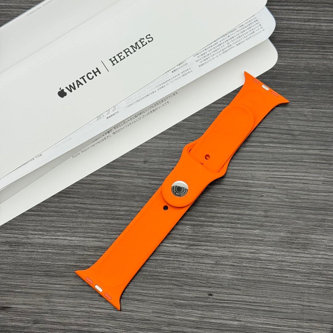 値下げ済み2818 Apple Watch エルメス　オレンジ　スポーツバンド