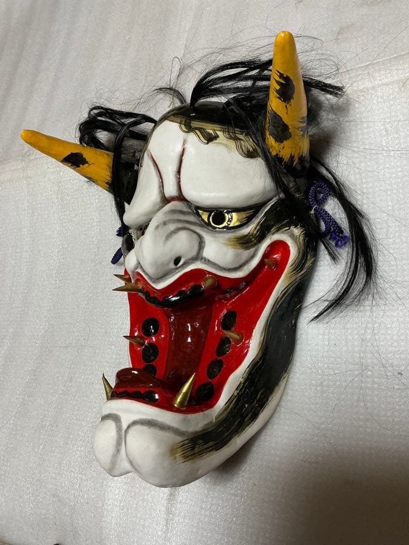 石見神楽・神楽面　和紙製。【我が家の魔除けとして…】。