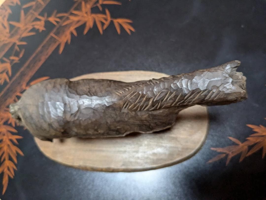 ヴィンテージ工芸品　おんたけ彫刻 杉本照岳作 木曽馬 信州木彫りアート