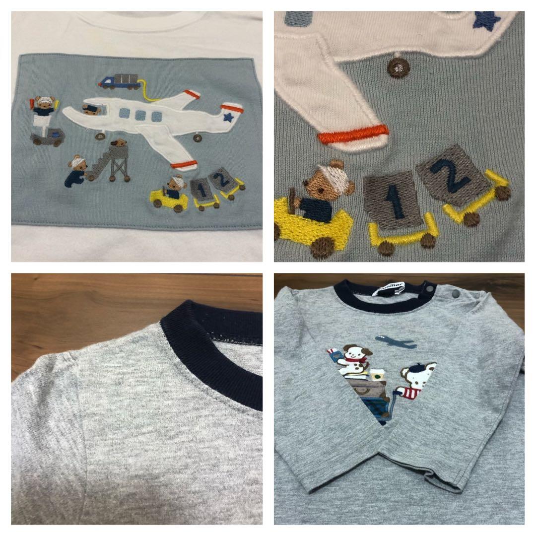 familiar ファミリア　長袖　ロンT ９０　恐竜　飛行機　空港　男の子