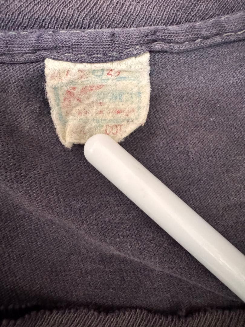 60s 襤褸サンフェードポケT 茄子紺