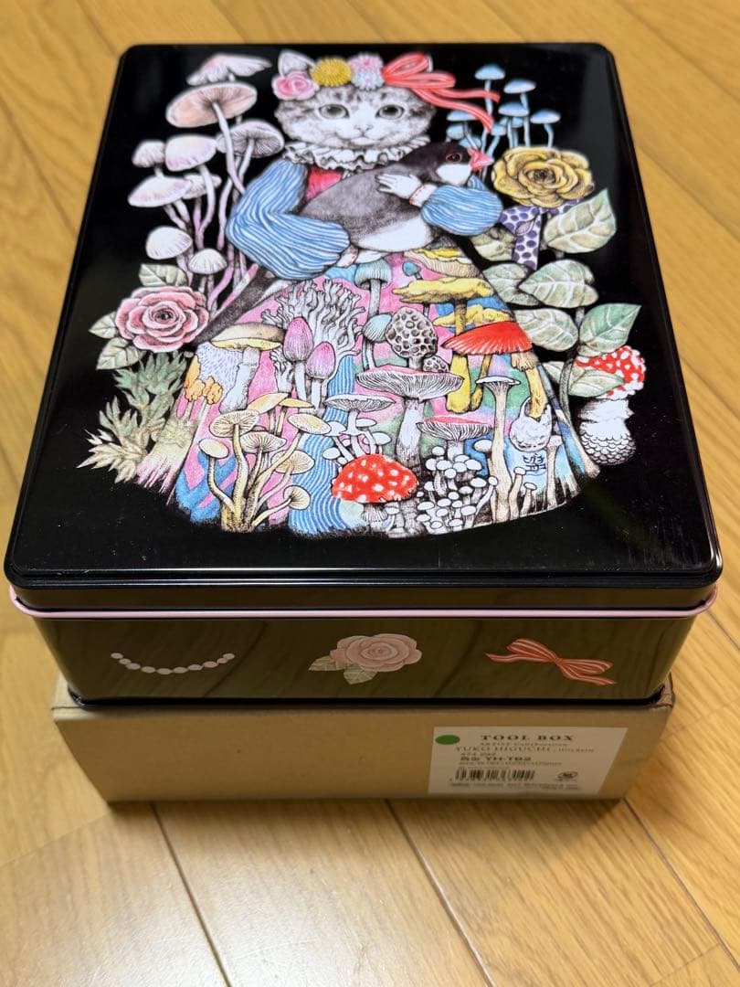 【入手困難】ヒグチユウコ×ホルベイン おどうぐばこ ブリキ缶