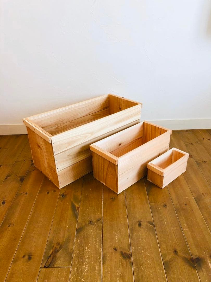 新品 りんご箱 大中小 1セット / シェルフ 小物入れ 収納 ラック 木箱 台