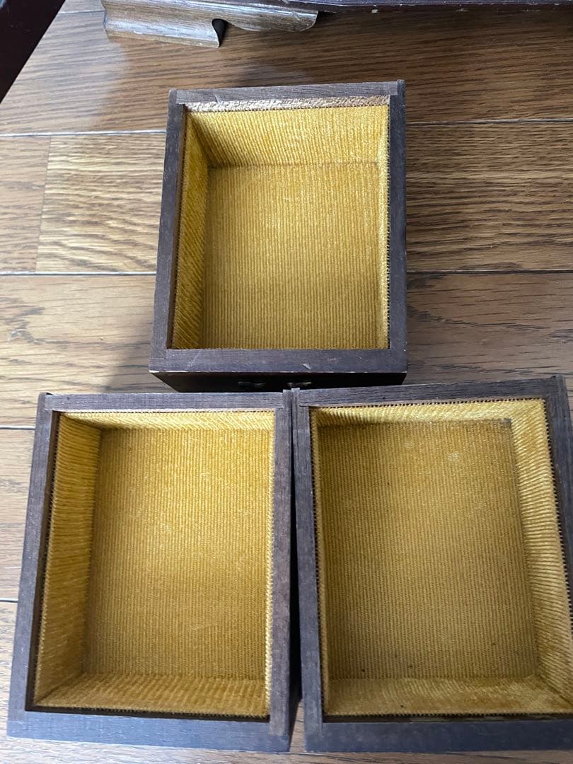 最終価格 アンティーク ウッド アクセサリーボックス 昭和