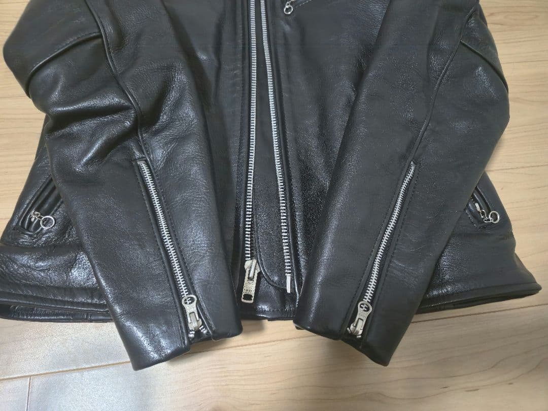 【美品】VANSON タイプB ライナー付 シングルライダース 38　値下げ中