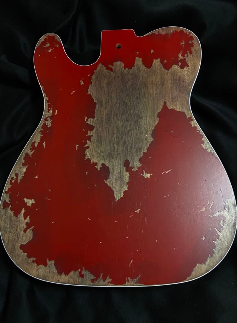 テレキャスターNo71エイジドレリック　ダブルバインディングフェスタレッドボディ