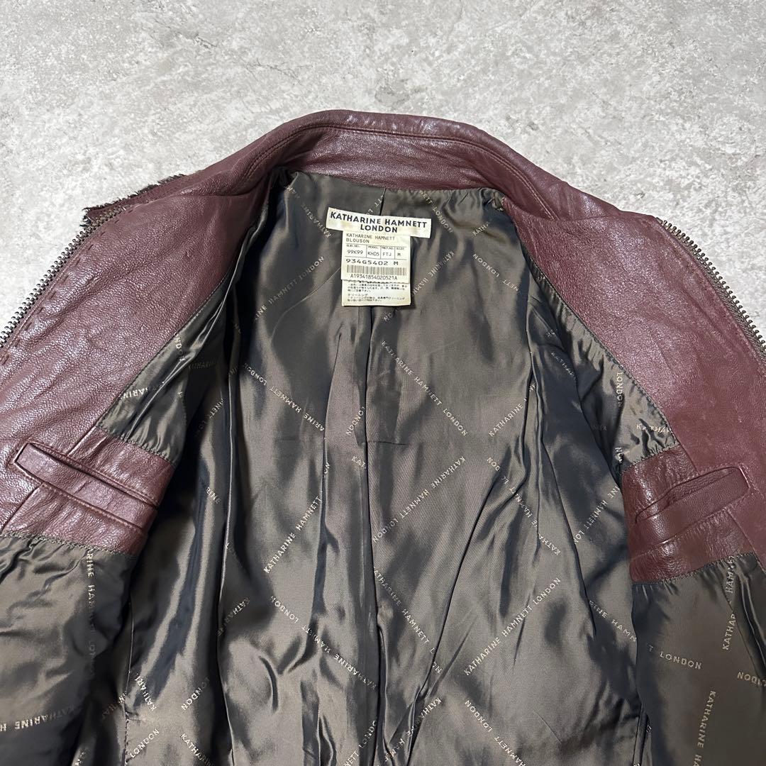 ジャケット・アウター 00s KATHARINE HAMNETT leather jacket