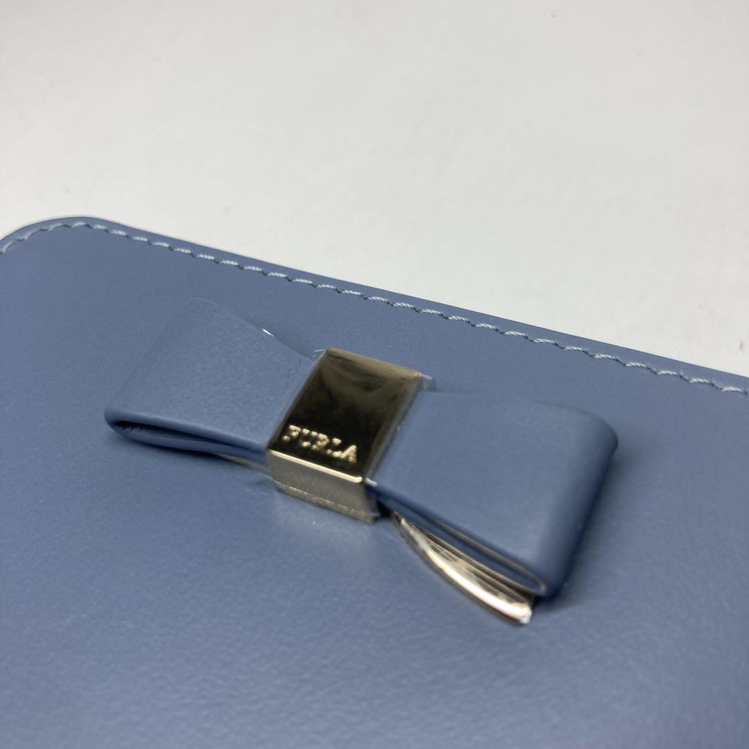 【新品・未使用】FURLA フルラ 二つ折り 財布 リボン付 レディース