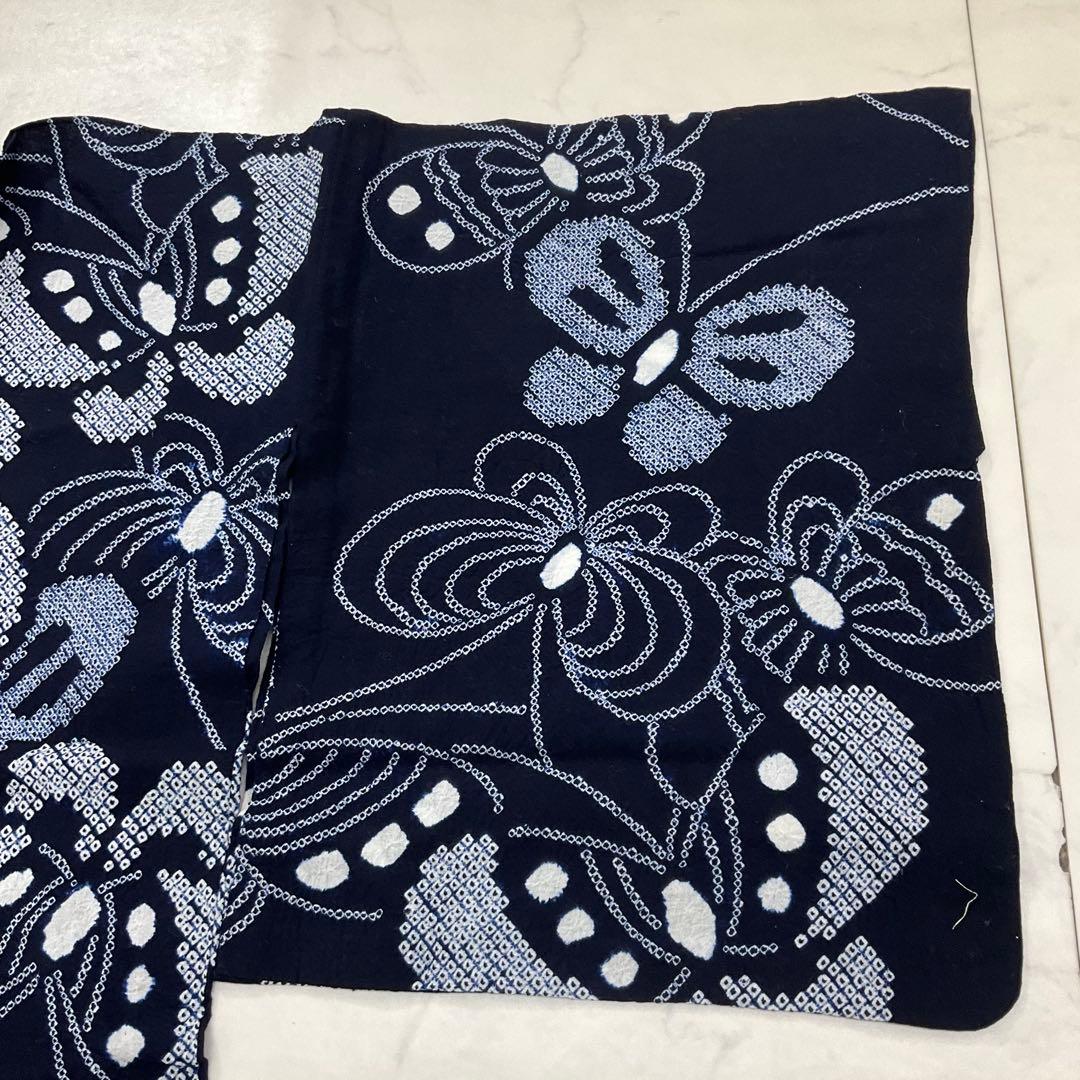 厳選◆夏物浴衣◆美品◆愛知県有松鳴海絞り◆木綿◆総手絞り◆裄69.5丈156.5