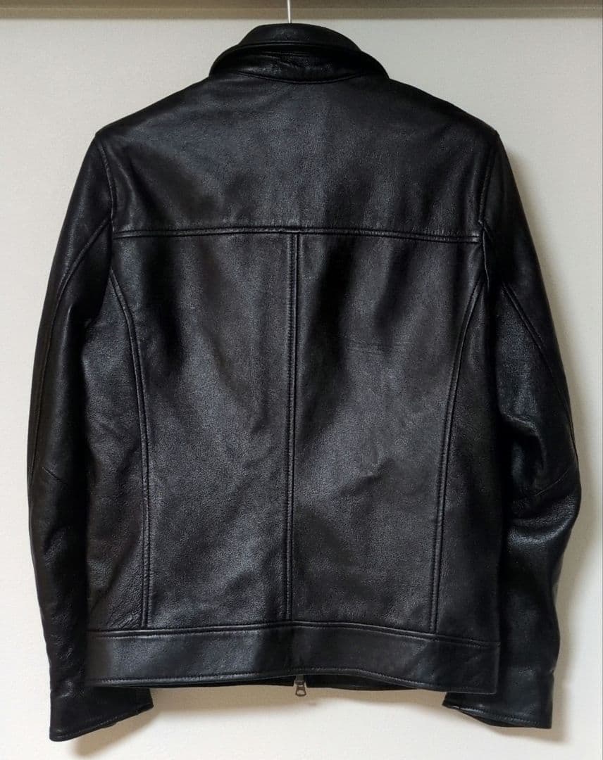 【NANO UNIVERS 】シングルライダースジャケット М 羊革