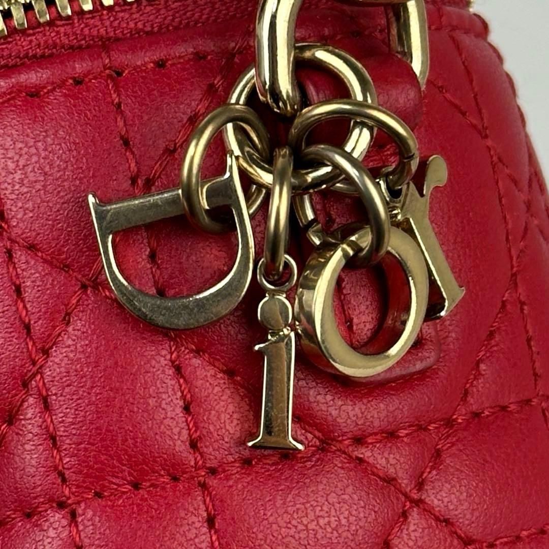 極美品■ディオール　マイクロ　バニティ　ショルダーバッグ　カナージュ　ラムレザー