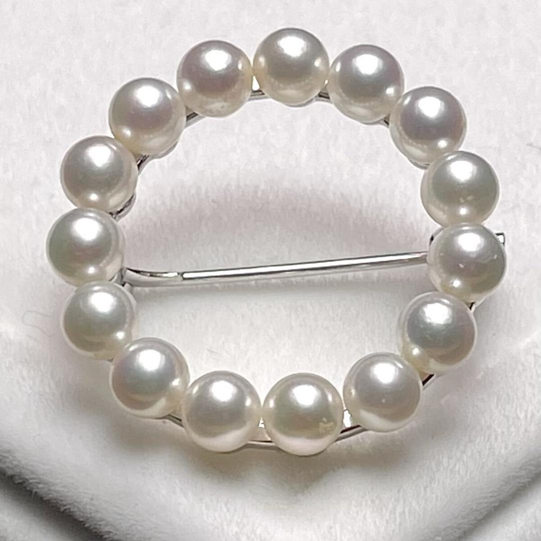 【MIKIMOTO/ミキモト】オーロラ アコヤパール 15P サークル ブローチ