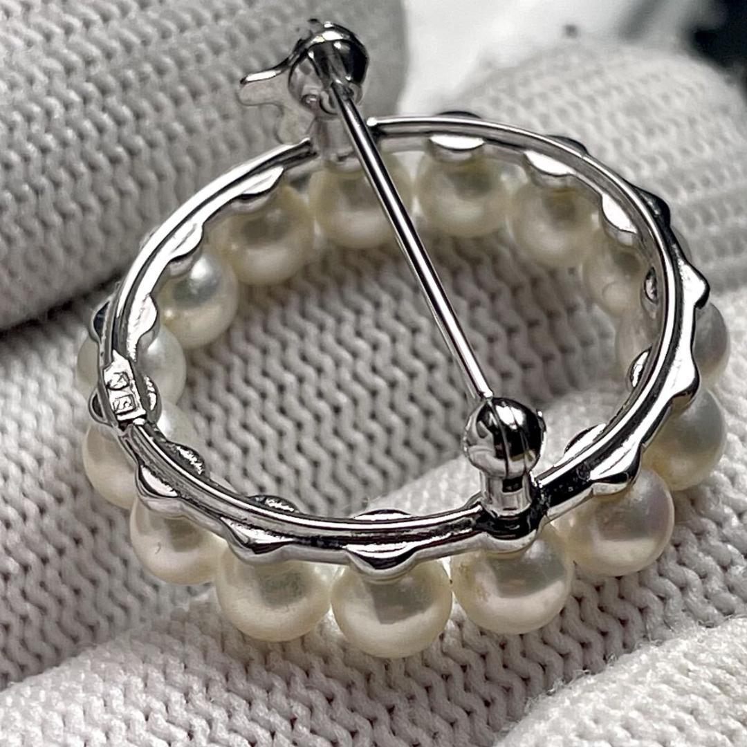 【MIKIMOTO/ミキモト】オーロラ アコヤパール 15P サークル ブローチ