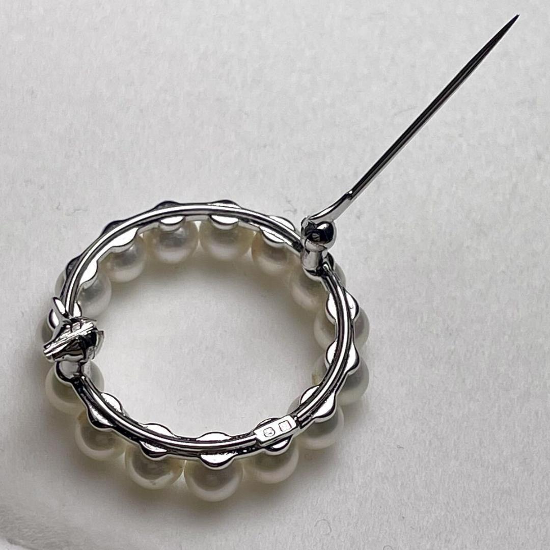 【MIKIMOTO/ミキモト】オーロラ アコヤパール 15P サークル ブローチ