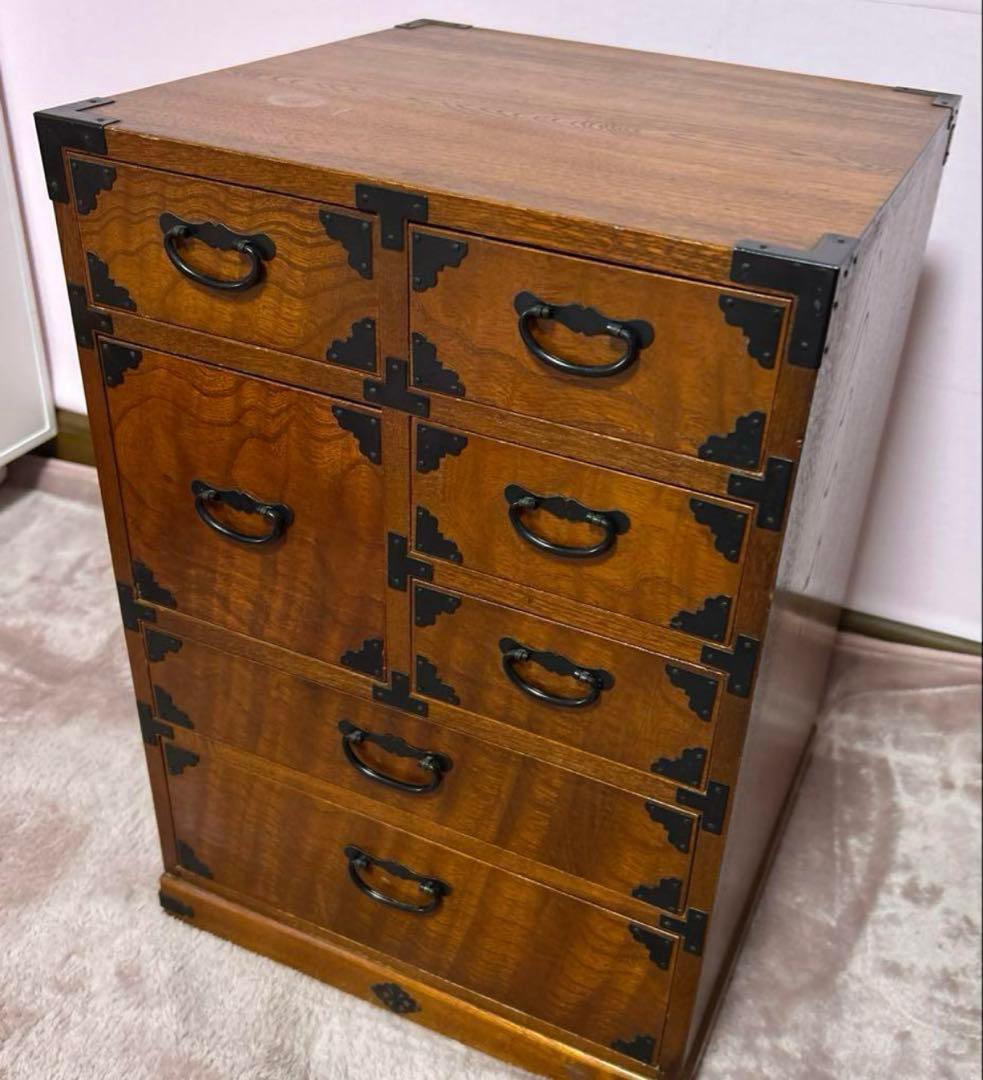 アンティーク家具　民芸家具　箪笥　薬箱　キャビネット　からくり仕掛け有