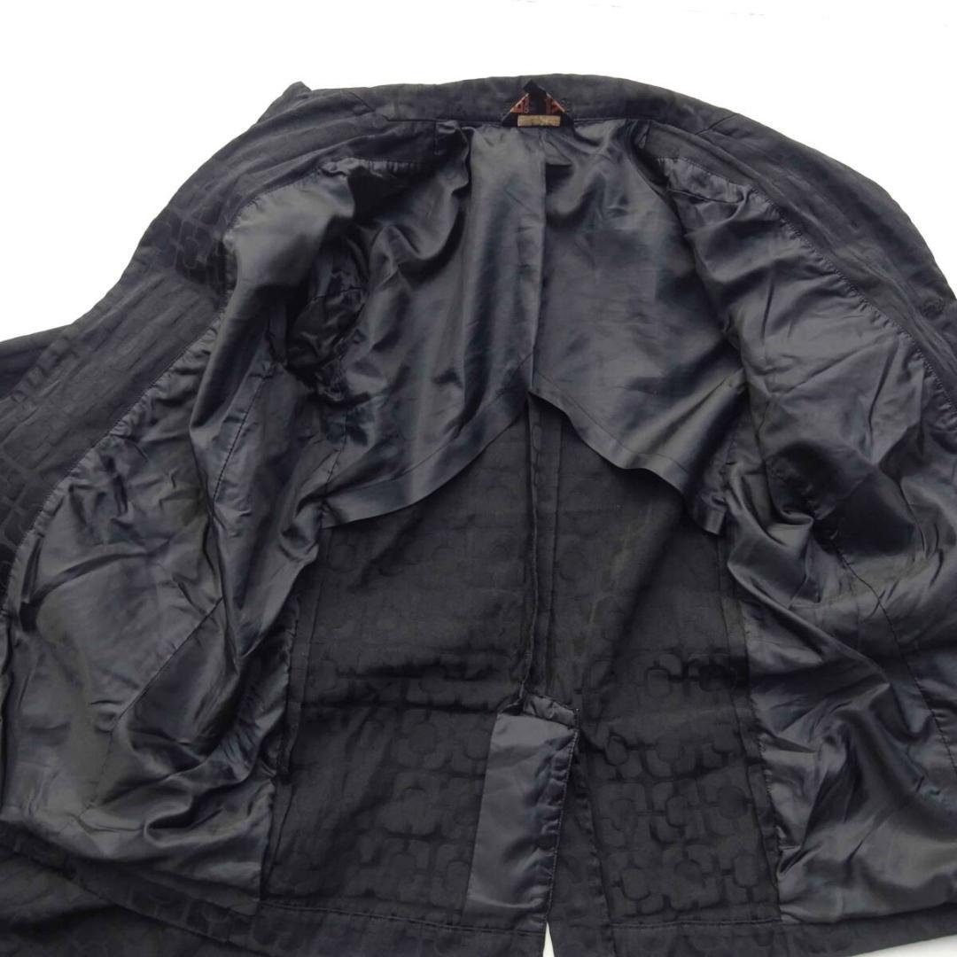 2020ブラックコムデギャルソン 模様柄セットアップシワ加工ポリエステルサルエル