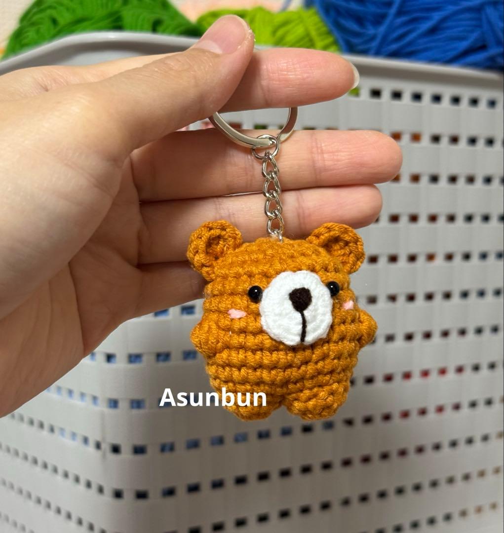 [10点セット] ブタハンバーガー、クマハンバーガーとミニ熊のキーホルダー