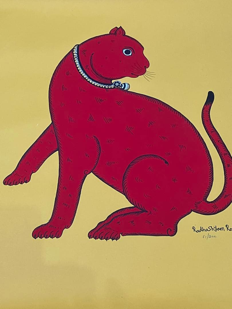 Tara Books “SLOW CAT” スクリーンプリントハンドメイドカード