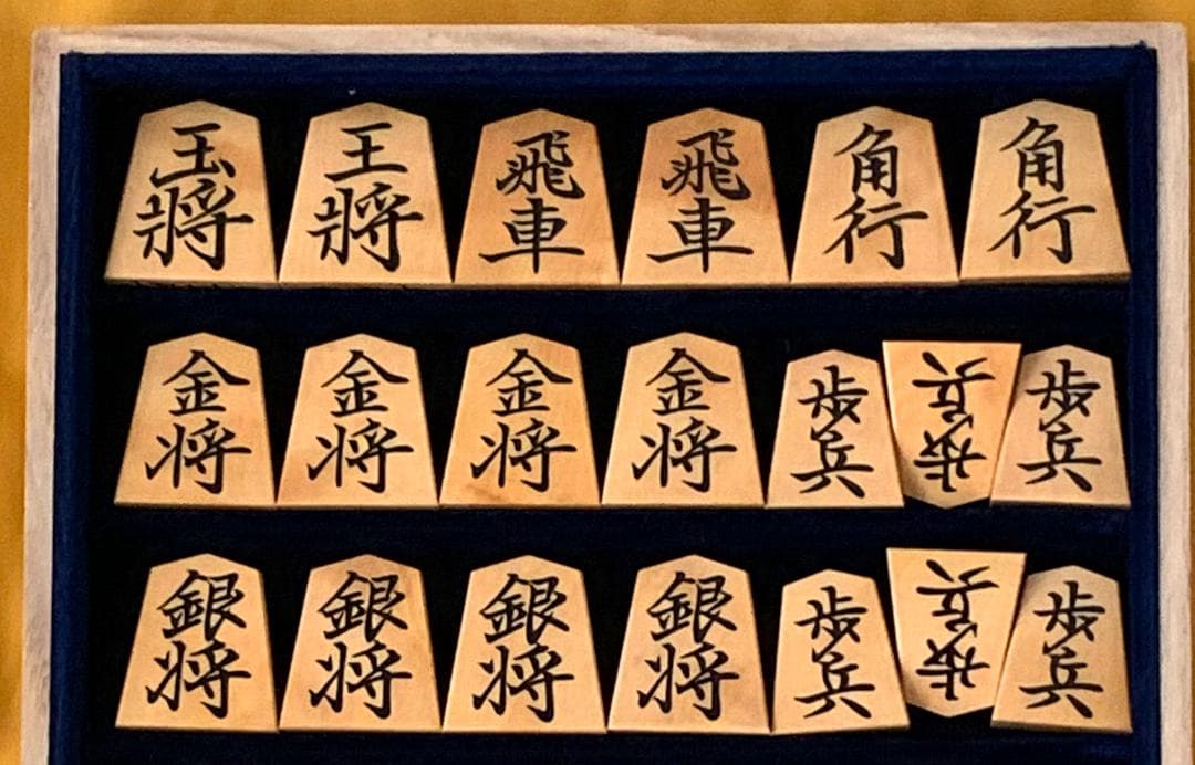 大輪カトレアさん専用--将棋駒 正虎作　巻菱湖書　御蔵ツゲ根杢　盛り上げ　未使用