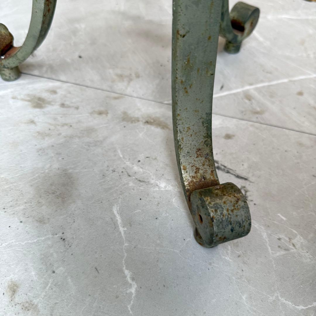 希少品✨ アンティーク家具 サイドテーブル 大理石 円卓 花台 直径31cm