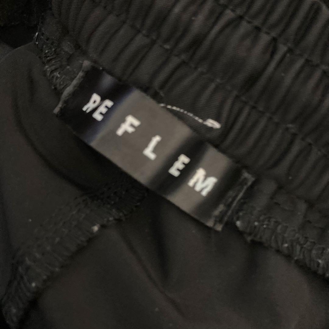 『REFLEM/レフレム』ハーネスロゴベルトカーゴパンツ　黒　ボンテージパンツ