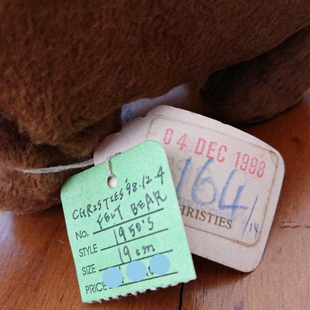 *＊*…ヴィンテージ フェルトベア 1950’S クリスティーズ *＊*…ベア